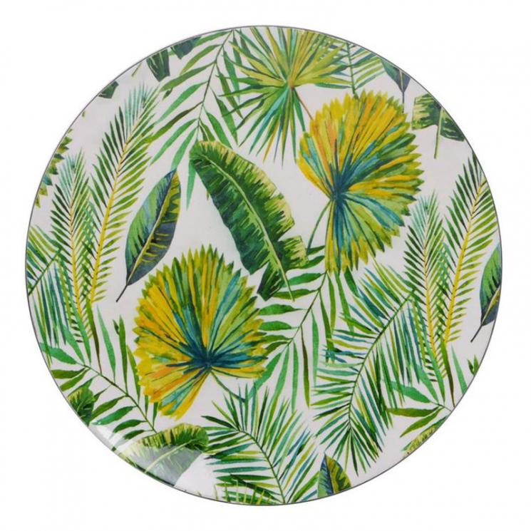 Тарелка подставная с изображением тропических листьев Bastide - фото