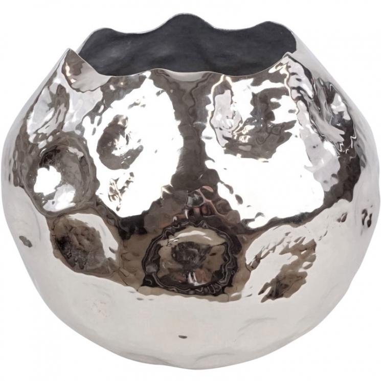Оригинальная металлическая ваза-шар с неровной поверхностью Milano HOFF Interieur - фото