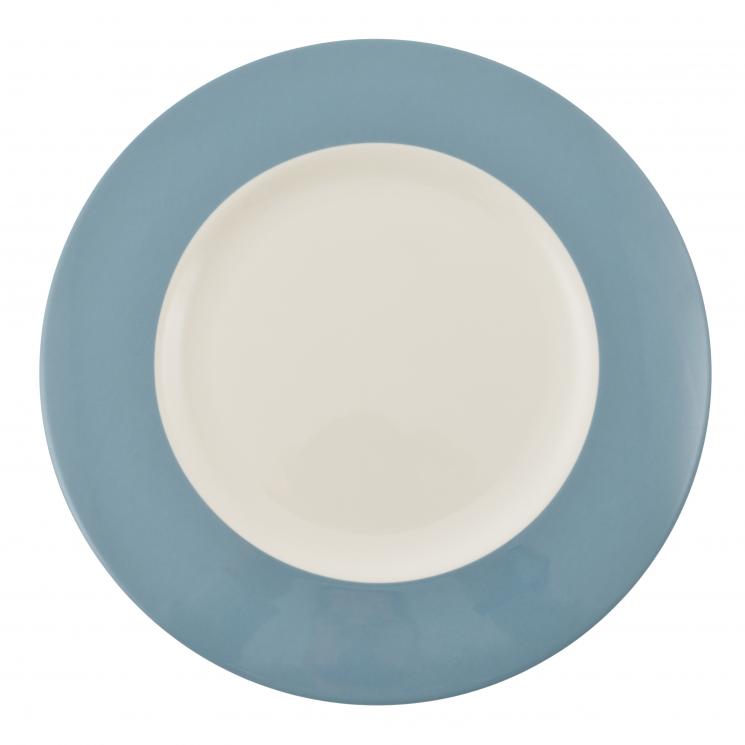 Набор из 6-ти тарелок с голубой каймой - фото