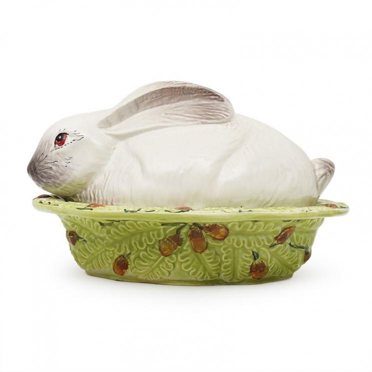 Емкость для хранения керамическая "Кролик в желудях" Ceramiche Bravo - фото