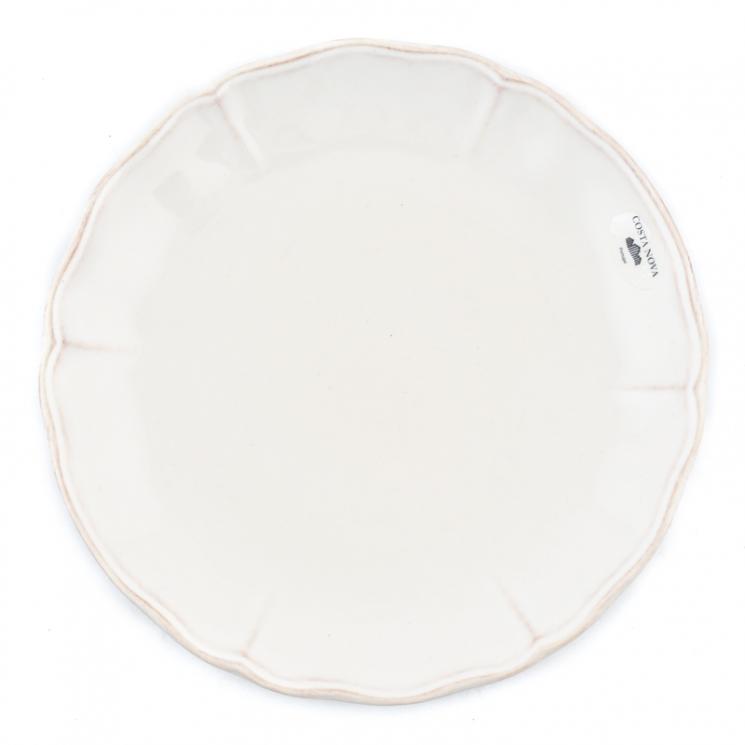 Белая керамическая тарелка для салата Alentejo Costa Nova - фото