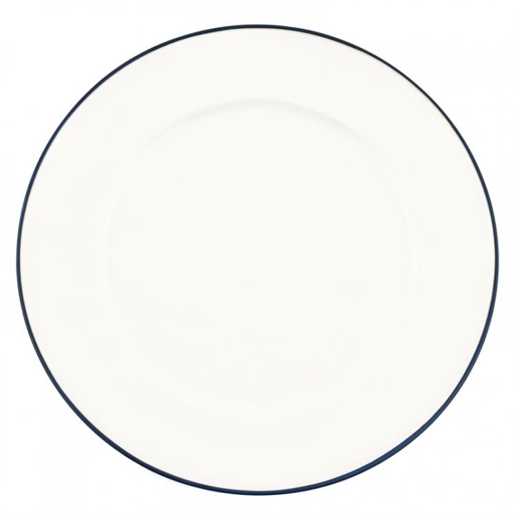 Тарелка белая с каймой Beja Costa Nova - фото