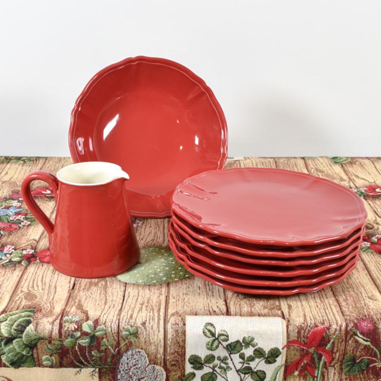 Сервиз красный керамическая посуда "Яркое лето" Villa Grazia - фото