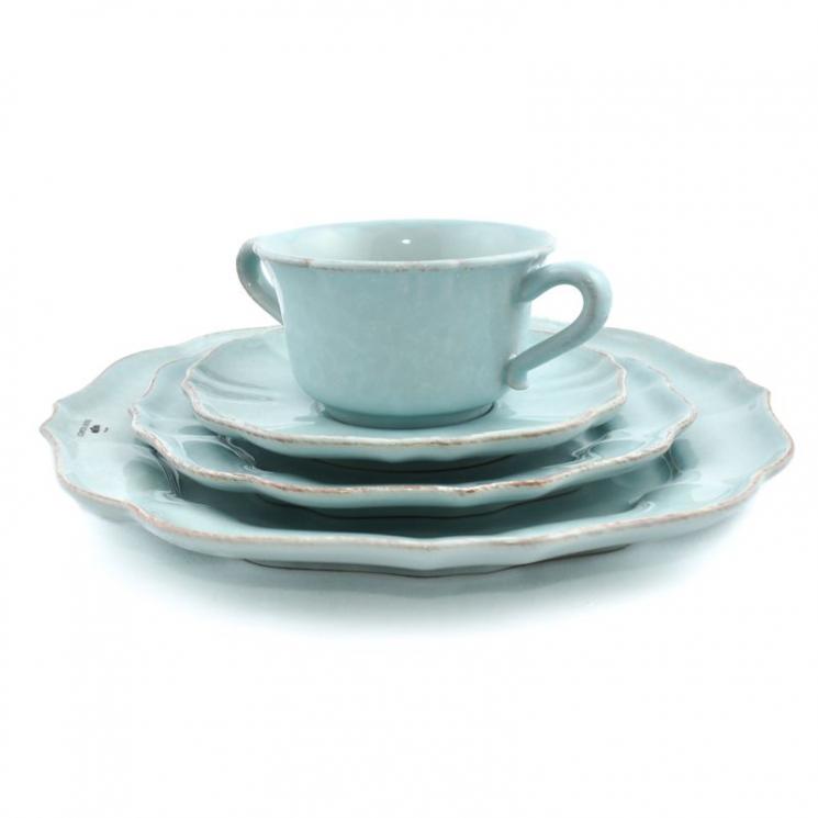 Большой комплект тарелок из голубой огнеупорной керамики Impressions Costa Nova - фото