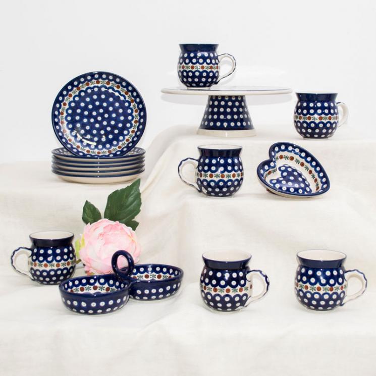 Сервиз чайный с тортовницей Волшебная синева Керамика Артистична - фото