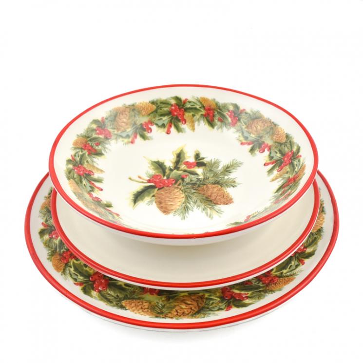 Набор тарелок для персональной праздничной сервировки «Зимний букет» Villa Grazia - фото