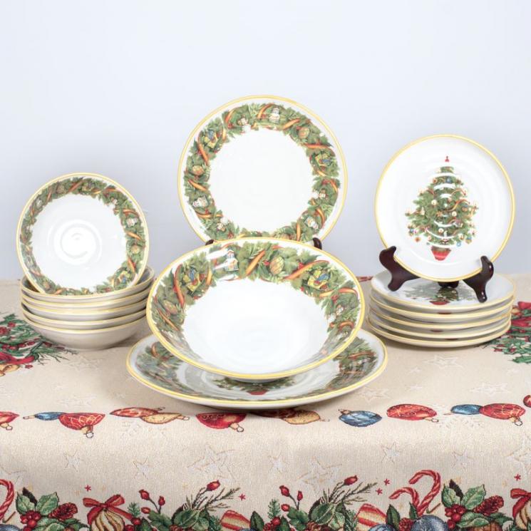 Коллекция новогодней посуды с красочным декором «Яркое Рождество» Villa Grazia - фото