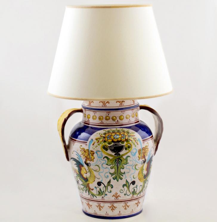 Лампа настольная керамическая ручной росписи L´Antica Deruta - фото