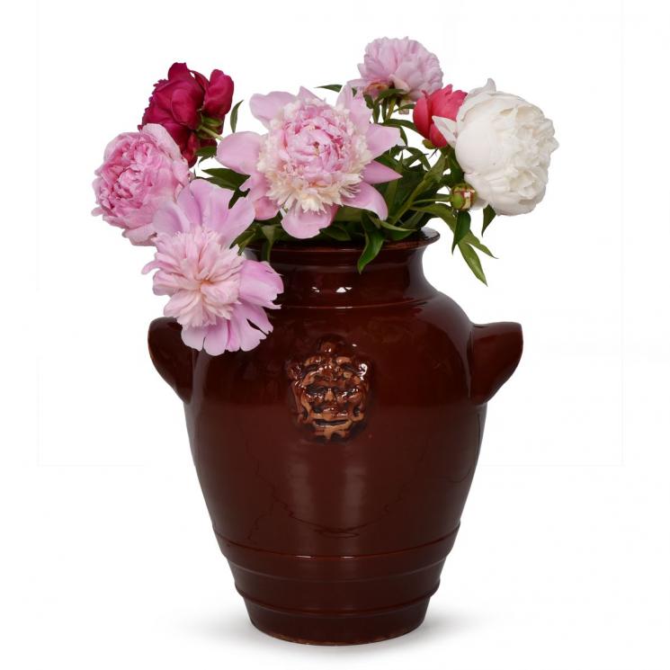 Бордовая винтажная ваза L´Antica Deruta - фото