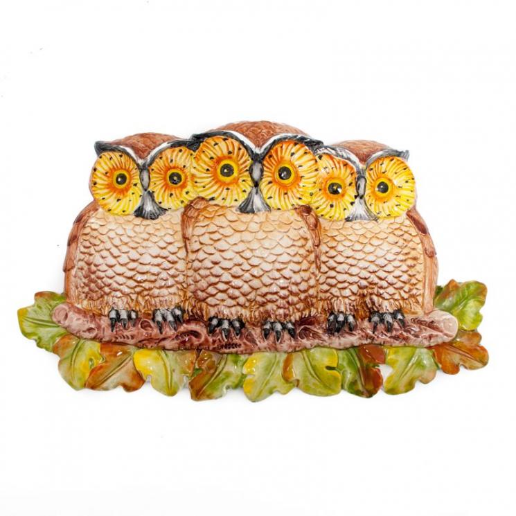 Декор настенный "Три совы" Ceramiche Bravo - фото