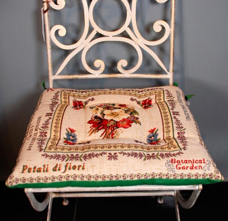 Гобеленовая подушка для стула "Ботанический сад" Emilia Arredamento - фото