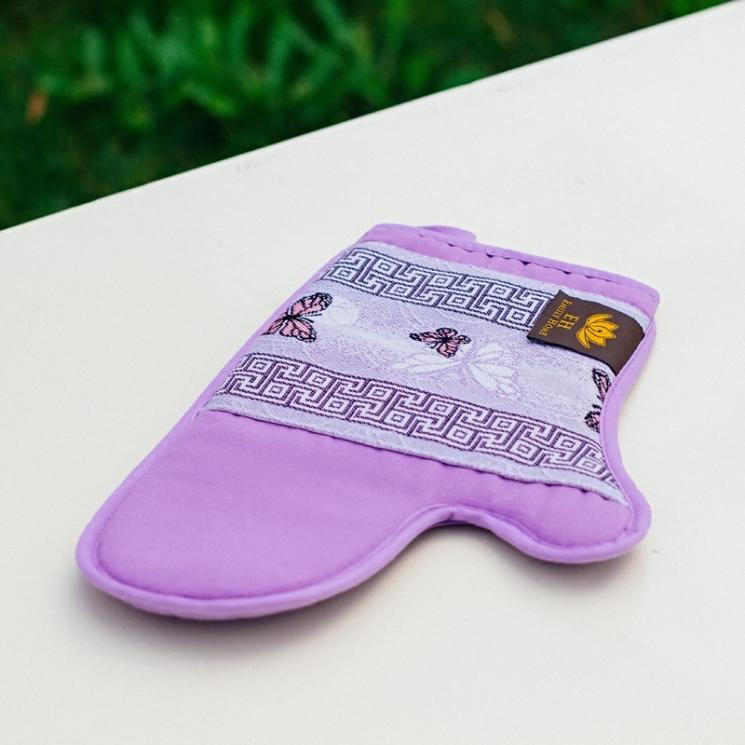 Гобеленовая прихватка-рукавичка "Фиолетовая бабочка" Emily Home - фото