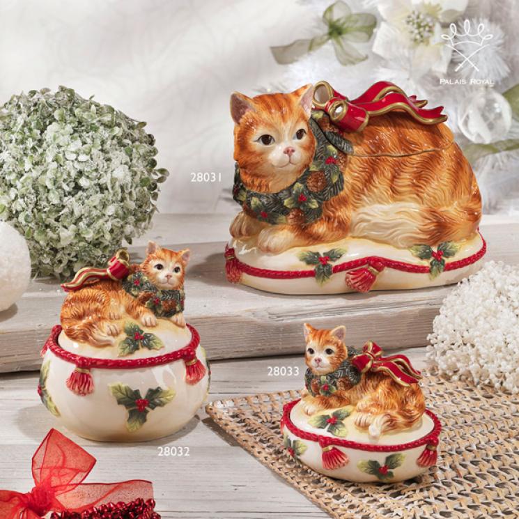 "Нарядный котенок" - новогодняя праздничная посуда Palais Royal - фото