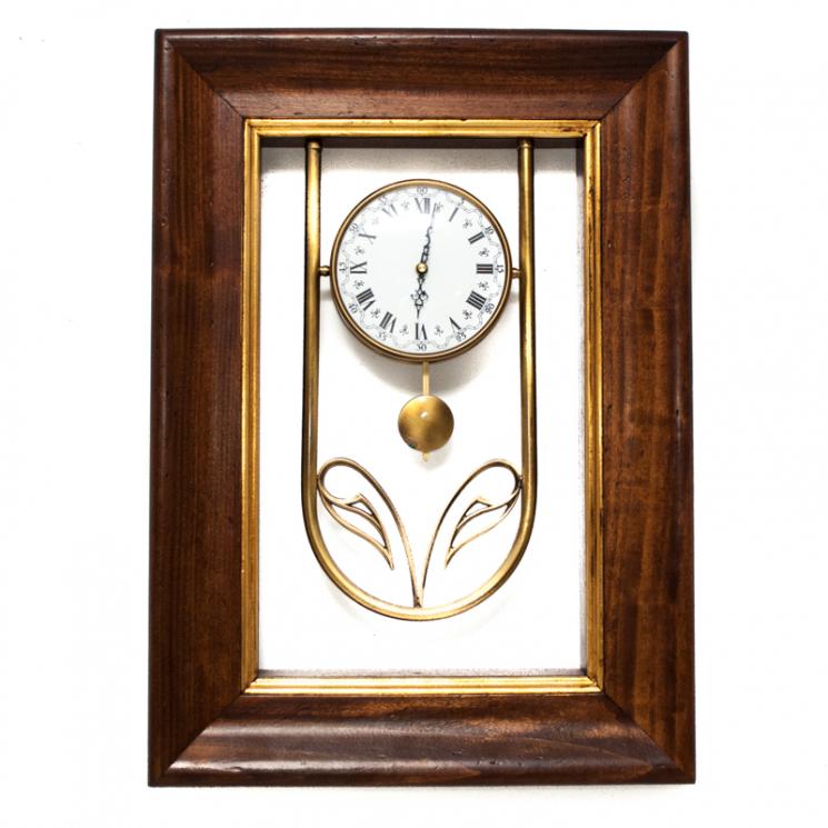 Часы настенные с маятником в деревянной рамке Decor Toscana - фото
