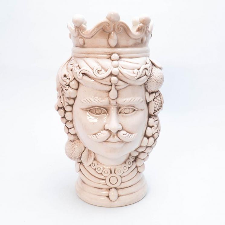 Бежевая керамическая ваза "Сицилиец", декор для дома Mastercraft - фото