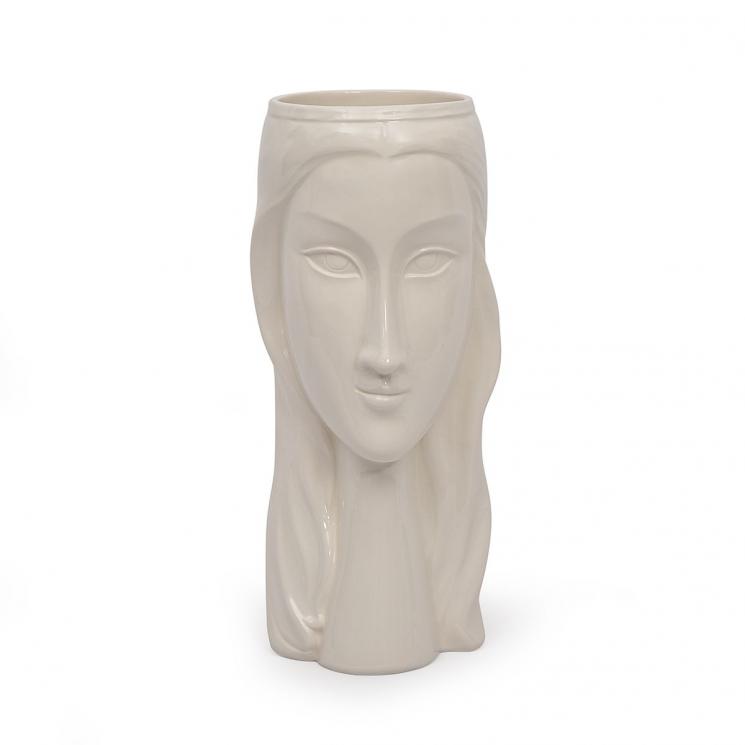 Керамическая ваза белого цвета в виде скульптуры женщины Mastercraft - фото