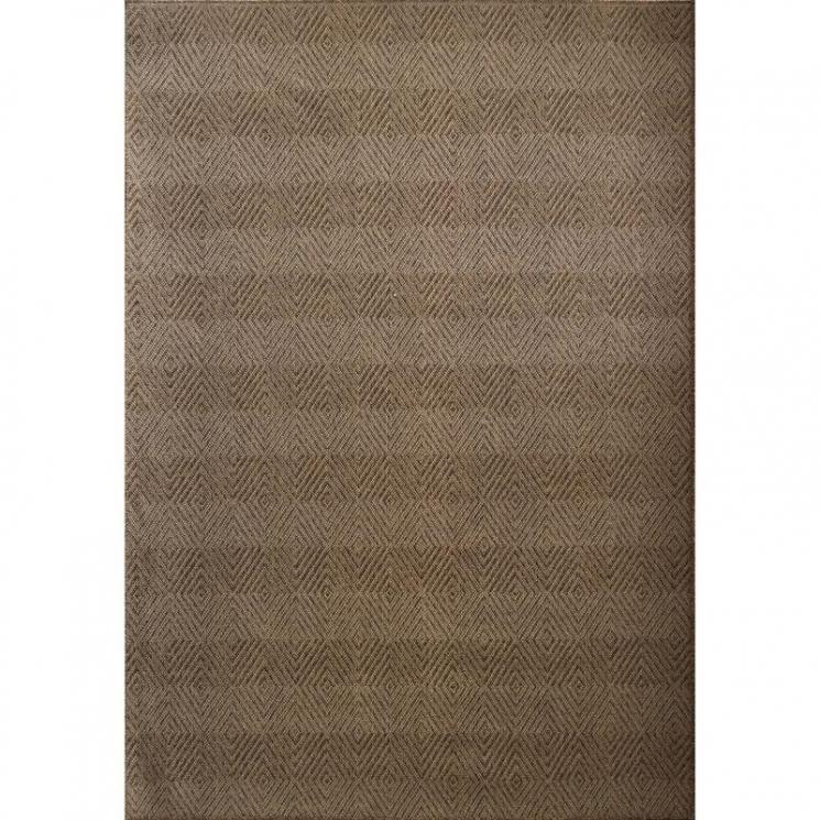 Светло-коричневый полосатый ковер для улицы Cord SL Carpet - фото