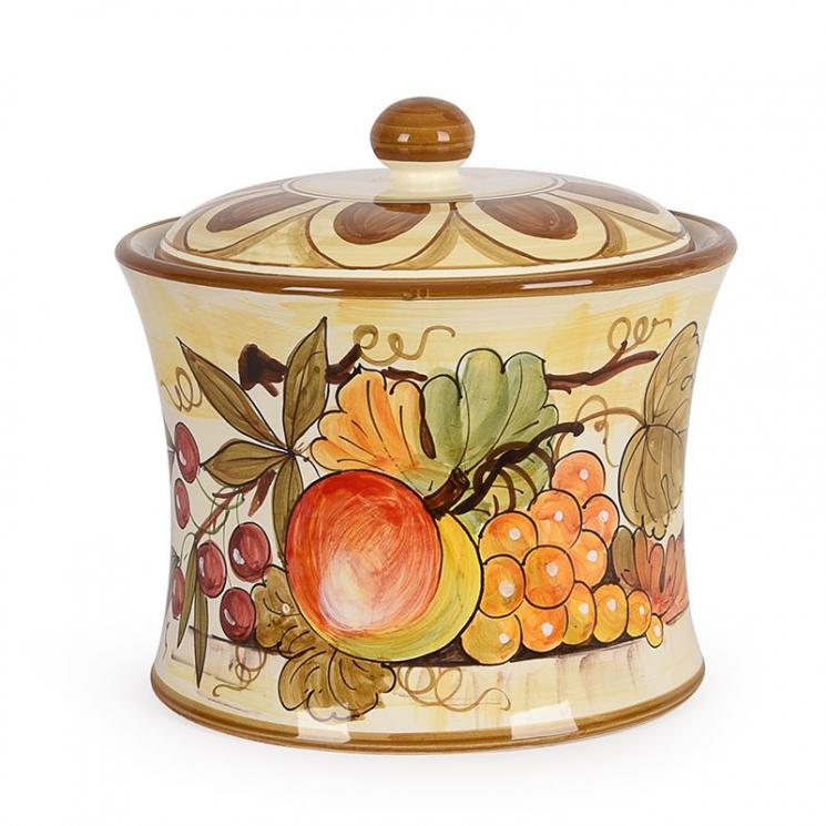 Емкость для хранения с фруктовым рисунком Frutta di Campo L´Antica Deruta - фото