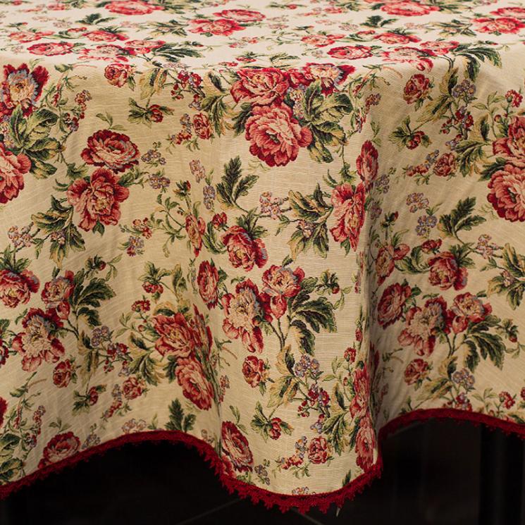 Гобеленовый текстиль для кухни с цветами "Розарий" Emilia Arredamento - фото
