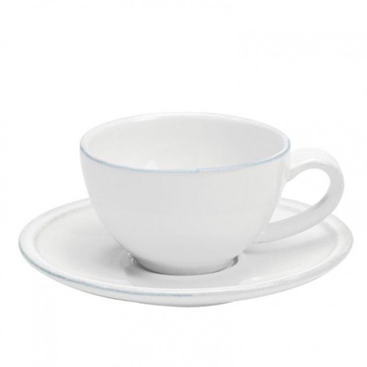 Чашки с блюдцем белые для кофе, набор 6 шт. Friso Costa Nova - фото