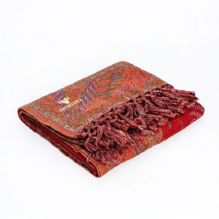 Красочный шерстяной плед с растительным орнаментом Flaming Freeze Shingora - фото