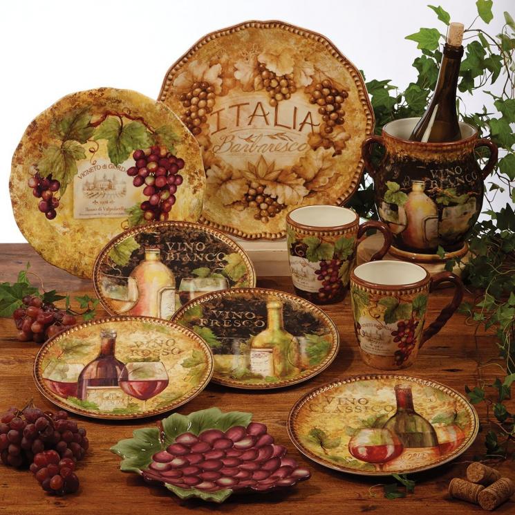 Коллекция керамической посуды на винную тематику «Солнце в бокале» Certified International - фото