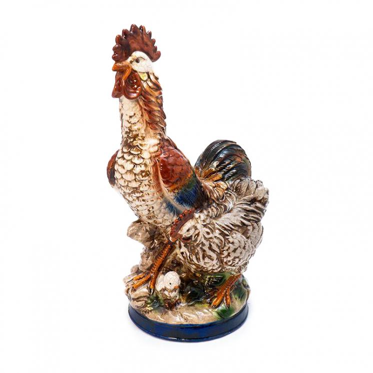 Разноцветная керамическая статуэтка "Курочка с цыплятами" Mastercraft - фото
