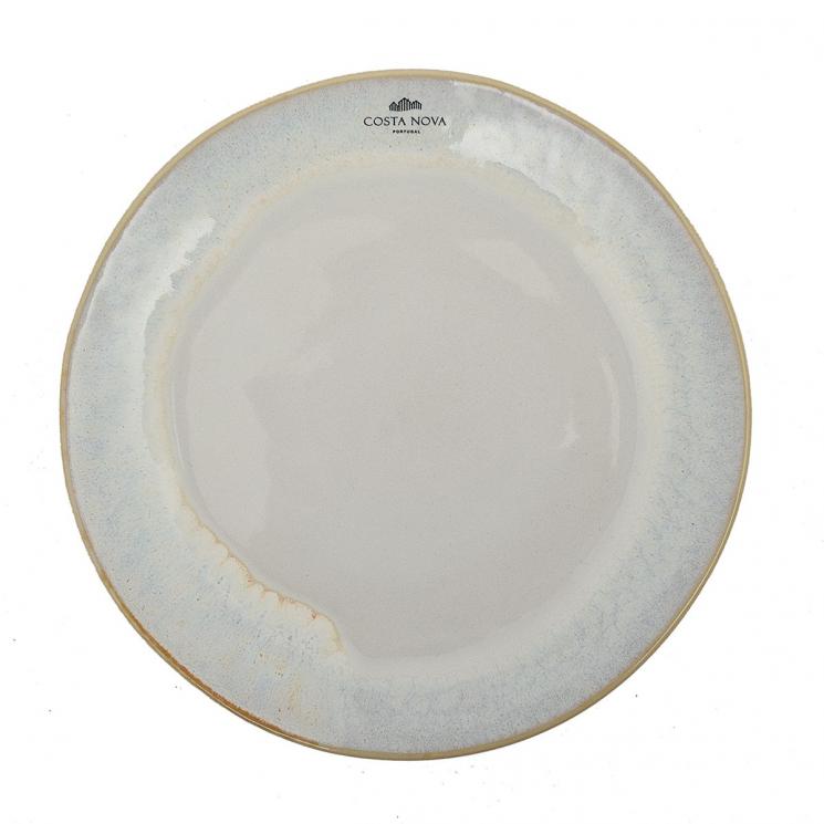 Тарелка для салата Costa Nova Brisa белая 20 см - фото