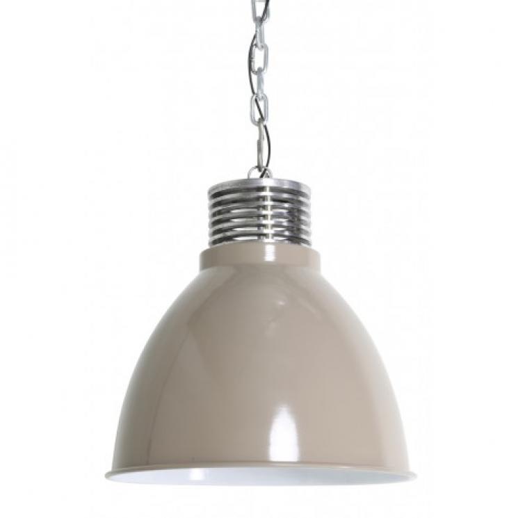Подвесная лампа на цепочке с серым плафоном в стиле лофт Light and Living - фото