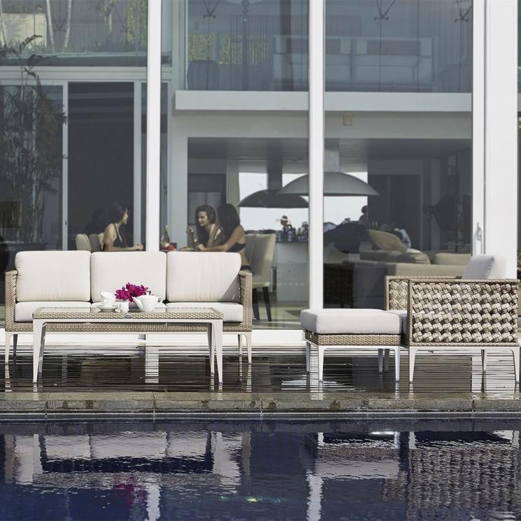 Комплект мебели для отдыха с фактурным плетением из ротанга Heart Skyline Design - фото