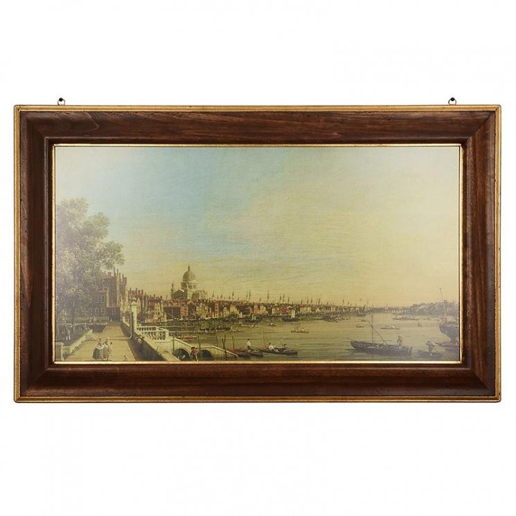 Большая картина "Вид на Темзу" Антонио Каналетто, репродукция Decor Toscana - фото