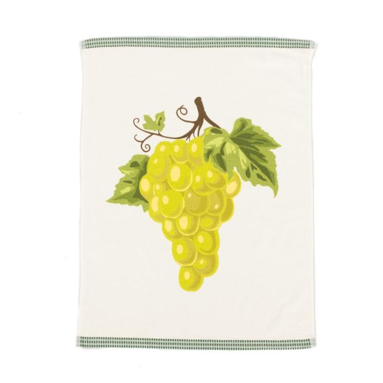 Кухонное махровое полотенце хлопковое с виноградом Land Centrotex - фото