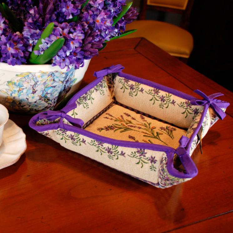Гобеленовая корзинка для хлеба "Лаванда" Emily Home - фото