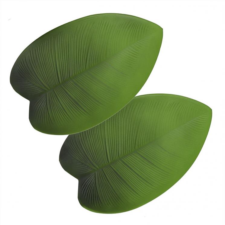 Подставки под тарелки и блюда в форме листьев Фикуса с градиентной окраской VdE - фото