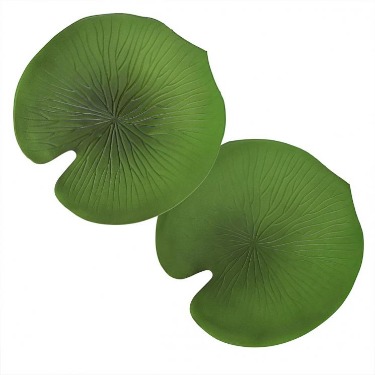 Подставки под тарелки в виде плавающих листьев Лотоса с рельефной поверхностью VdE - фото