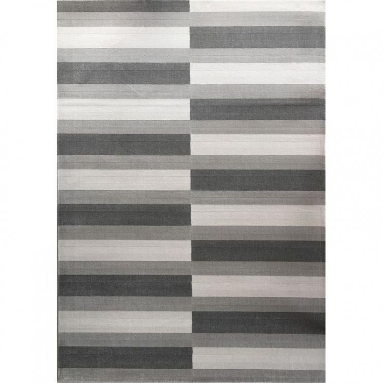 Прочный ковер с рисунком из серых и белых полос Light SL Carpet - фото