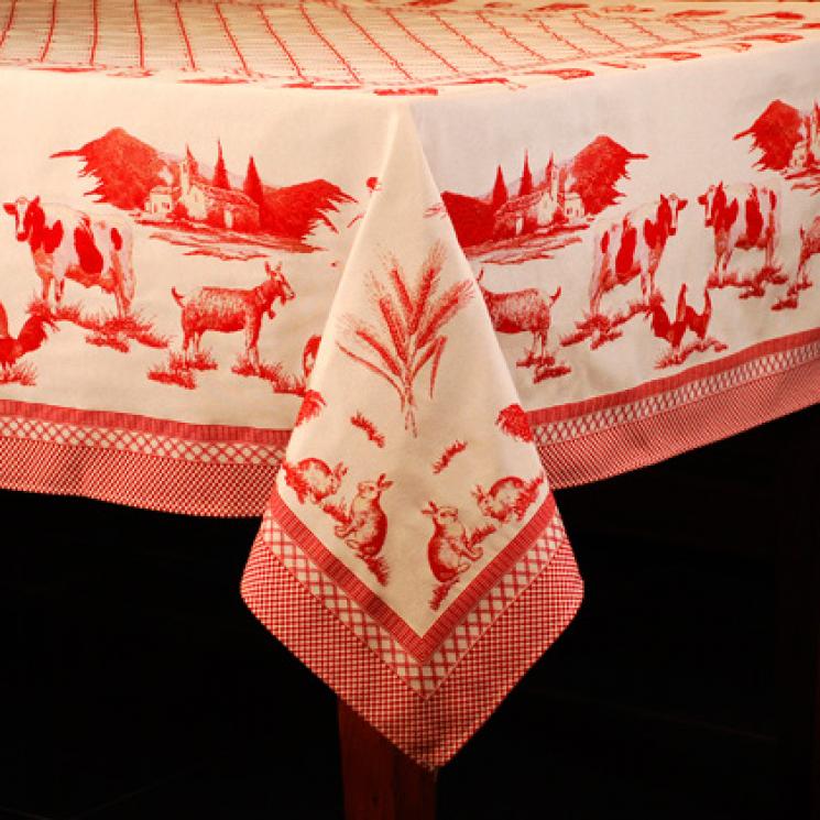 Гобеленовая скатерть на кухонный стол "Ферма" Emilia Arredamento - фото