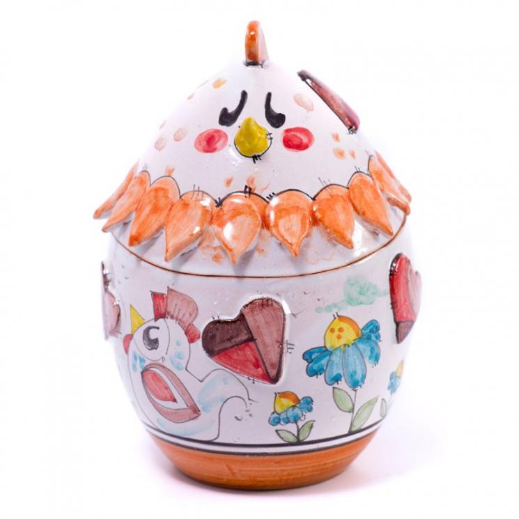 Яйцо керамическое Пасха, декор Птичка  - фото