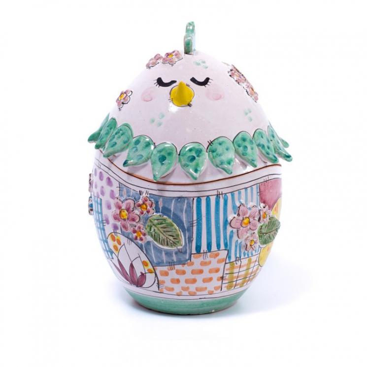 Яйцо керамическое Пасха, декор Пэчворк - фото