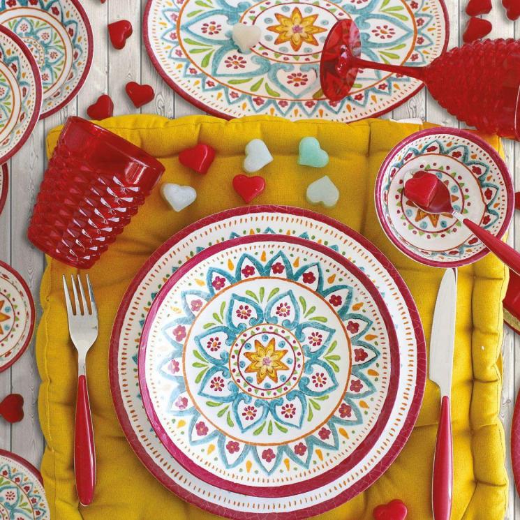 Коллекция небьющейся меламиновой посуды с этническим орнаментом Maya Brandani - фото