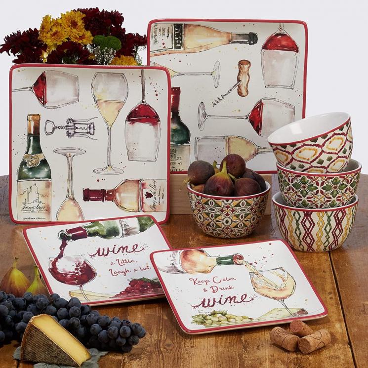 Коллекция керамической посуды в современном стиле «Праздник молодого вина» Certified International - фото
