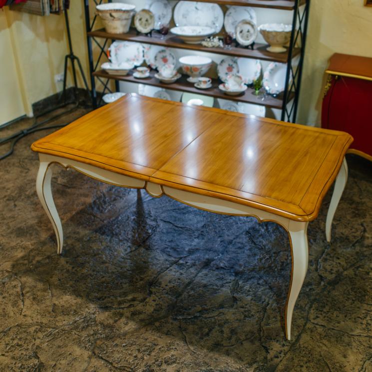 Раздвижной стол из натурального дерева твердых пород Rafael  - фото