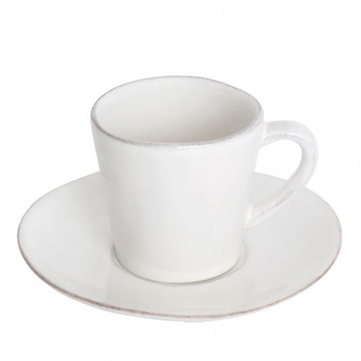Белые чашки с блюдцем для кофе, набор 6 шт. Nova Costa Nova - фото