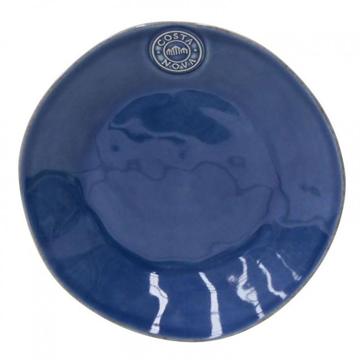 Синяя десертная тарелка Nova из прочной огнеупорной керамики Costa Nova - фото