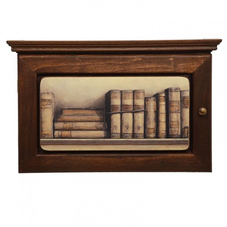 Ключница деревянная прямоугольной формы "Книги" Decor Toscana - фото