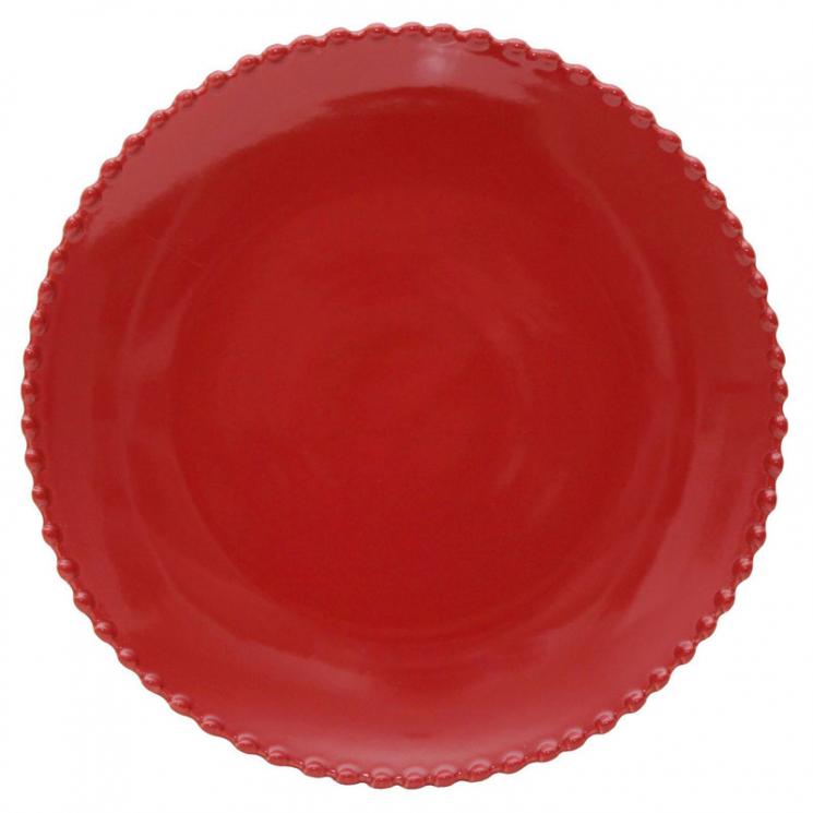 Тарелка красная Pearl Costa Nova - фото