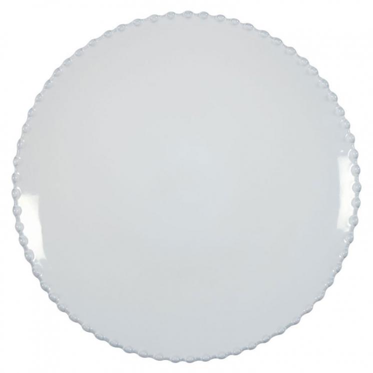Тарелка обеденная белая в стиле прованс Pearl Costa Nova - фото