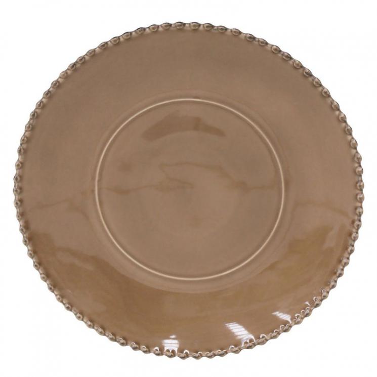 Коричневая тарелка для нарезки Pearl Costa Nova - фото