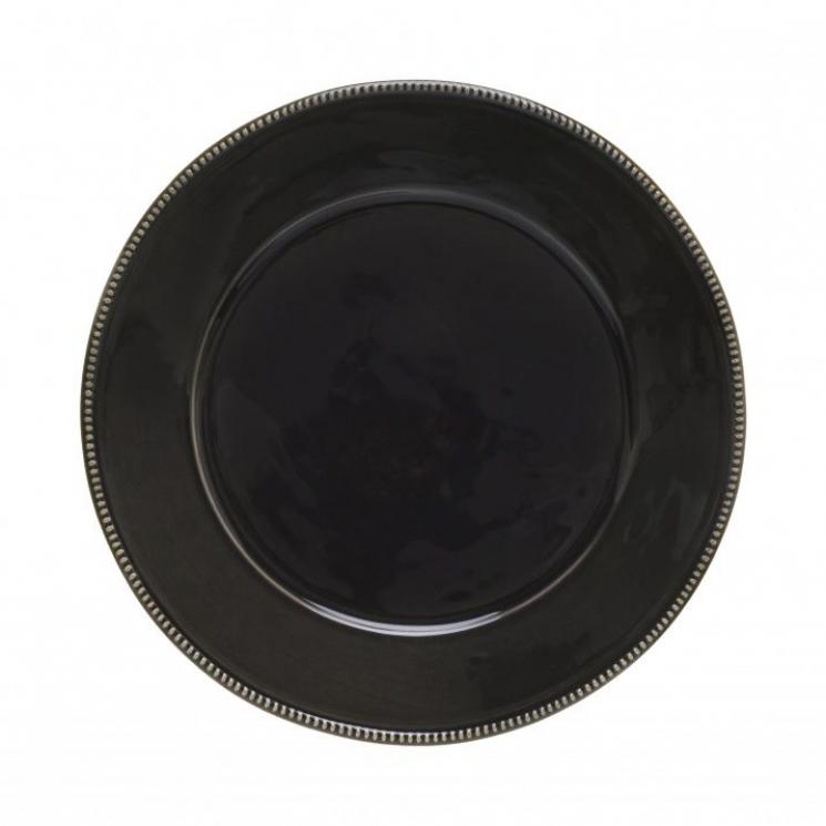 Тарелка подставная Costa Nova Luzia темно-серая 34 см - фото