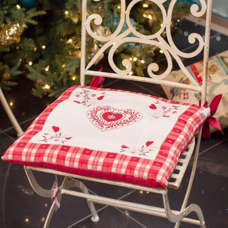 Гобеленовая подушка для стула "Сердечные поздравления" Emilia Arredamento - фото